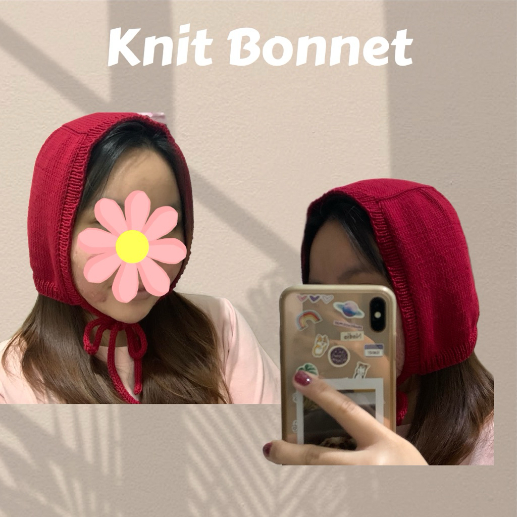 Knit Bonnet / Bonnet Dewasa / Topi / Adult Bonnet / Topi Fashion / Bonnet / Hat