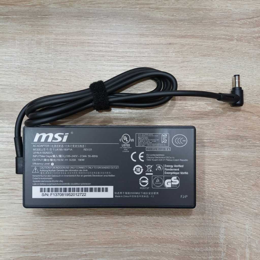 Adapter Adaptor Charger Laptop Gaming MSI GF75 GF63 GS40 GS60 GS70 GS65 GS63 GS63VR GT60 GT70 GL62M 