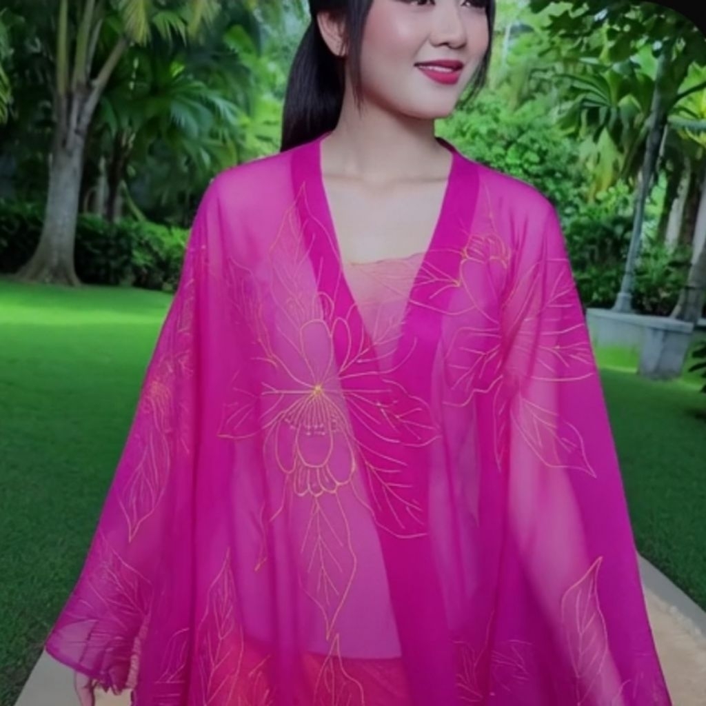 Bahan lembaran kebaya lukis/kain bahan kebaya/kebaya lukis