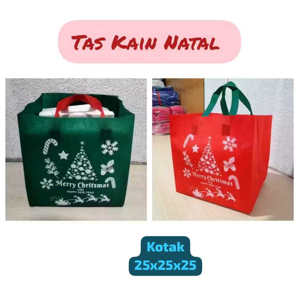 Tas Kain Natal/Goodie bag Edisi NATAL/Tas hampers spunbond