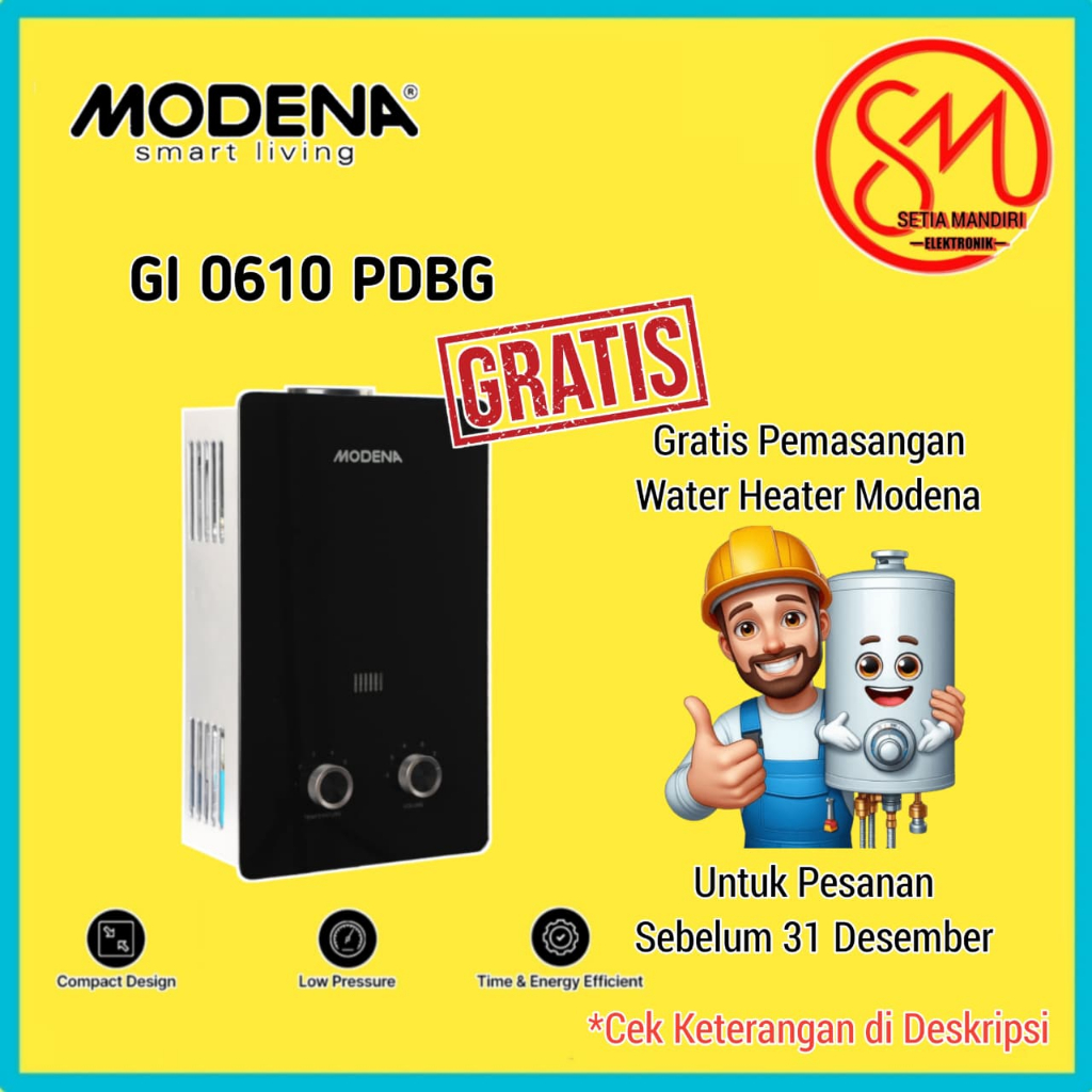 Modena Gas Instant Water Heater - GI 0610 PDBG