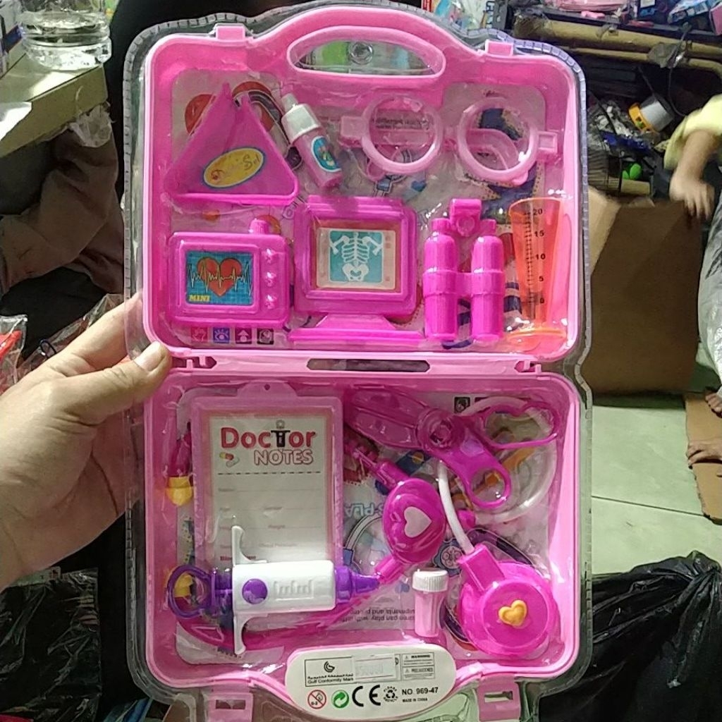 Sendy toys mainan dokteran pink doctor notes