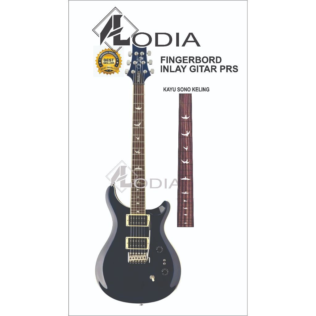 Fingerbord Inlay Gitar PRS Bahan Kayu Sono Keling