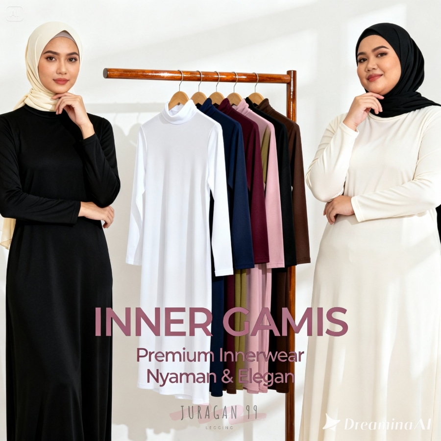 baju dalaman wanita lengan panjang Inner lengan panjang Dress inner lengan panjang higy Quality