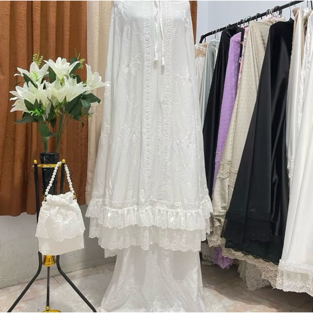 Mukena Bordir Pololinen Mewah Cantik Lembut Mukena Dewasa Mukena Katun Premium