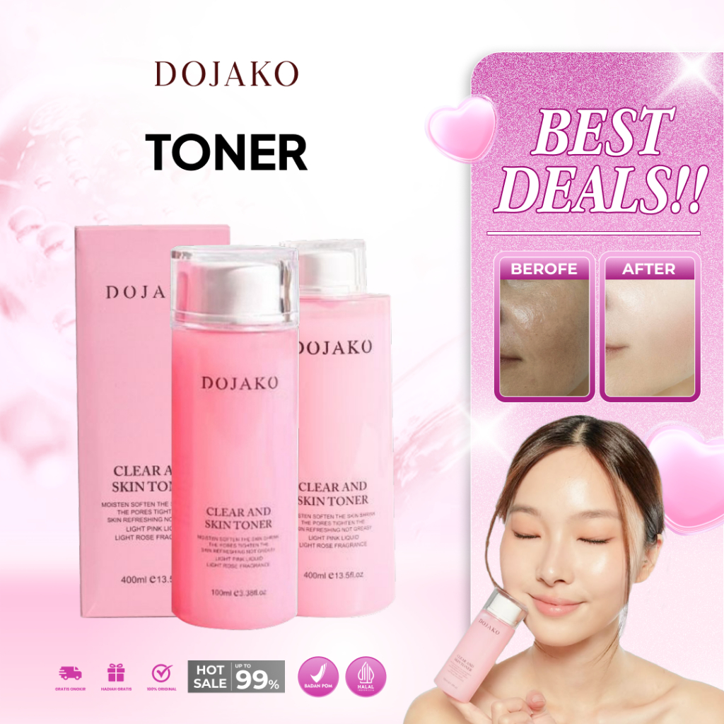 DOJAKO TONER 400ML SEGEDE GABAN HEMAT SAMPAI BERBULAN BULAN MEMBERSIHKAN KULIT ORIGINAL COD