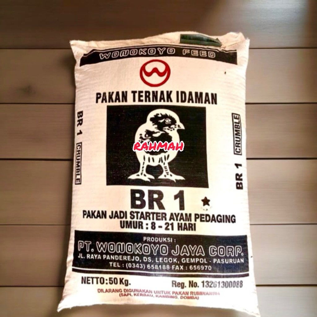 pakan ayam broiler potong BR1* wonokoyo kemasan sak 50 kg