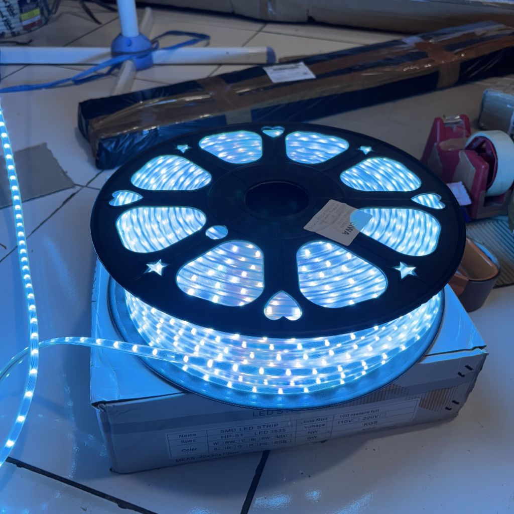 Led Strip Lampu Ice Blue Biru Harga Eceran Permeter