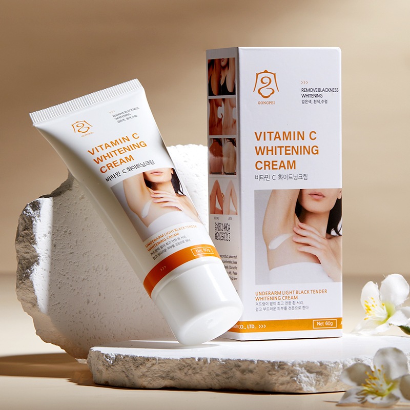 Pemutih leher dan pundak ORI Krim pemutih Vitamin C Pemutih selangkangan hitam permanen lebih cepat 
