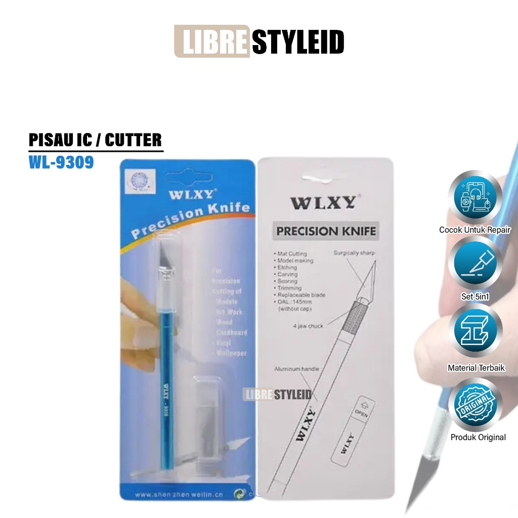 Pisau Ic WLXY WL-9309 / Pisau ic WLXY Set / Pisau Cutter ic set 5 in 1