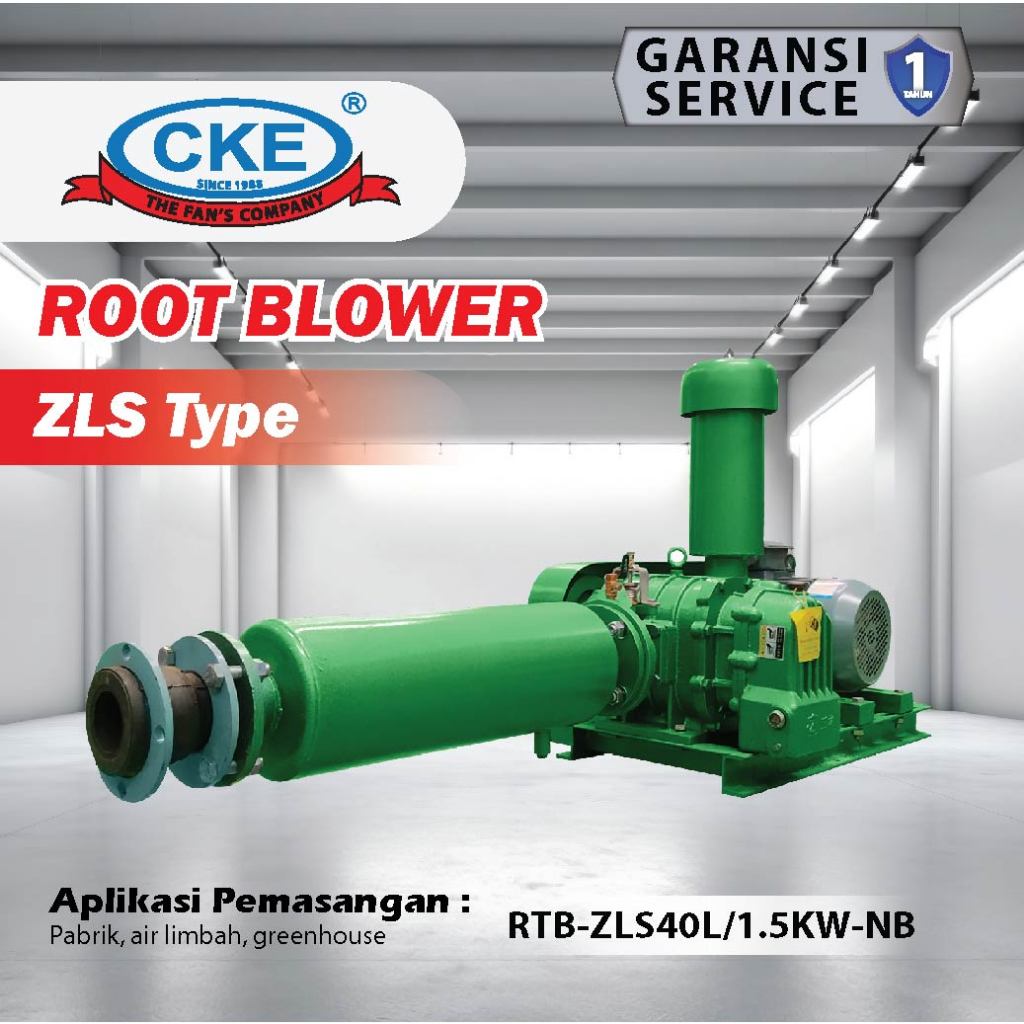 CKE Root Blower Tambak 2 HP 1.5KW 380V Mesin Aerator Kolam Udang Ikan Industri 3 Phase
