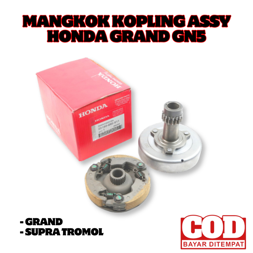 ori Lonceng Rumah Kopling Plus Kampas Ganda GN5 Honda Grand & Supra - 22100-GN5-911 original premium