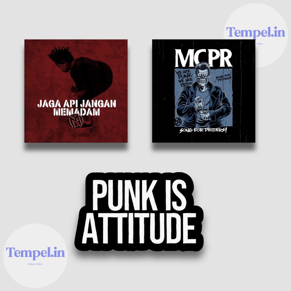 STIKER BAND  PUNK ,PUNK ROCK,PUNK IS ATTITUDE ,MCPR