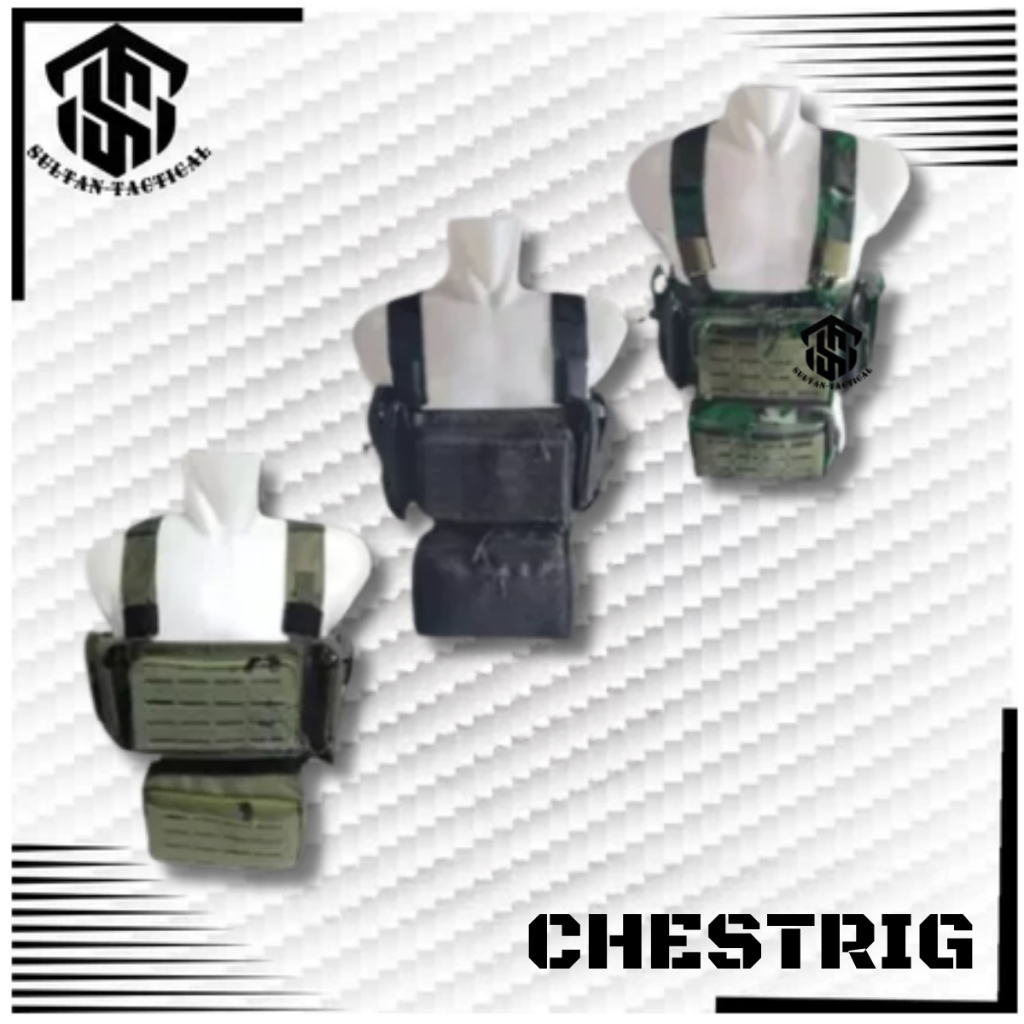 Chest Rig Taktis KRAKEN I Tas Dada Mini Chestrig Modular Hijau Tas Dada Tactical Rompy Body Vest
