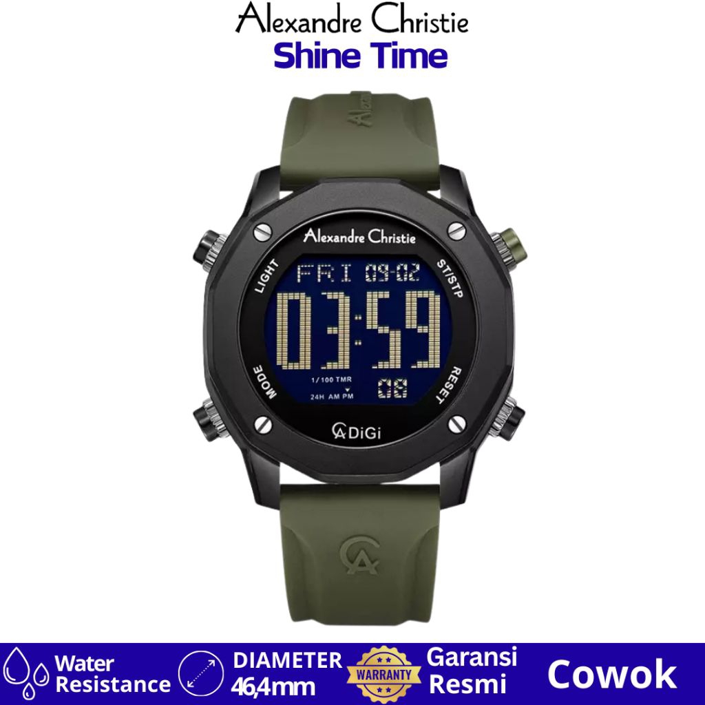 Jam Tangan Pria Alexandre Christie 9377 MHRIPBAGN DIGITAL