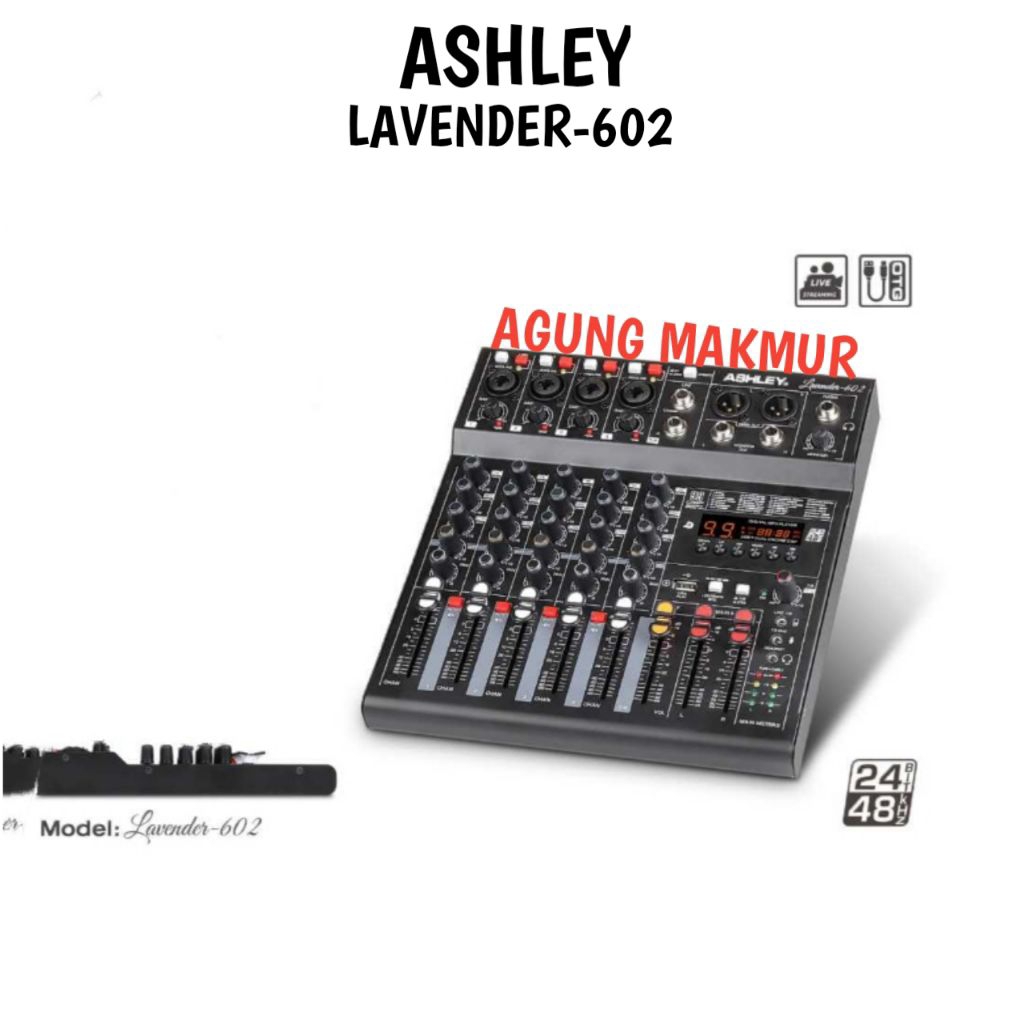 Mixer Ashley Lavender-602 Original 6 channel Original - Mixer Audio Ashley Lavender 602 - Mixer ashl