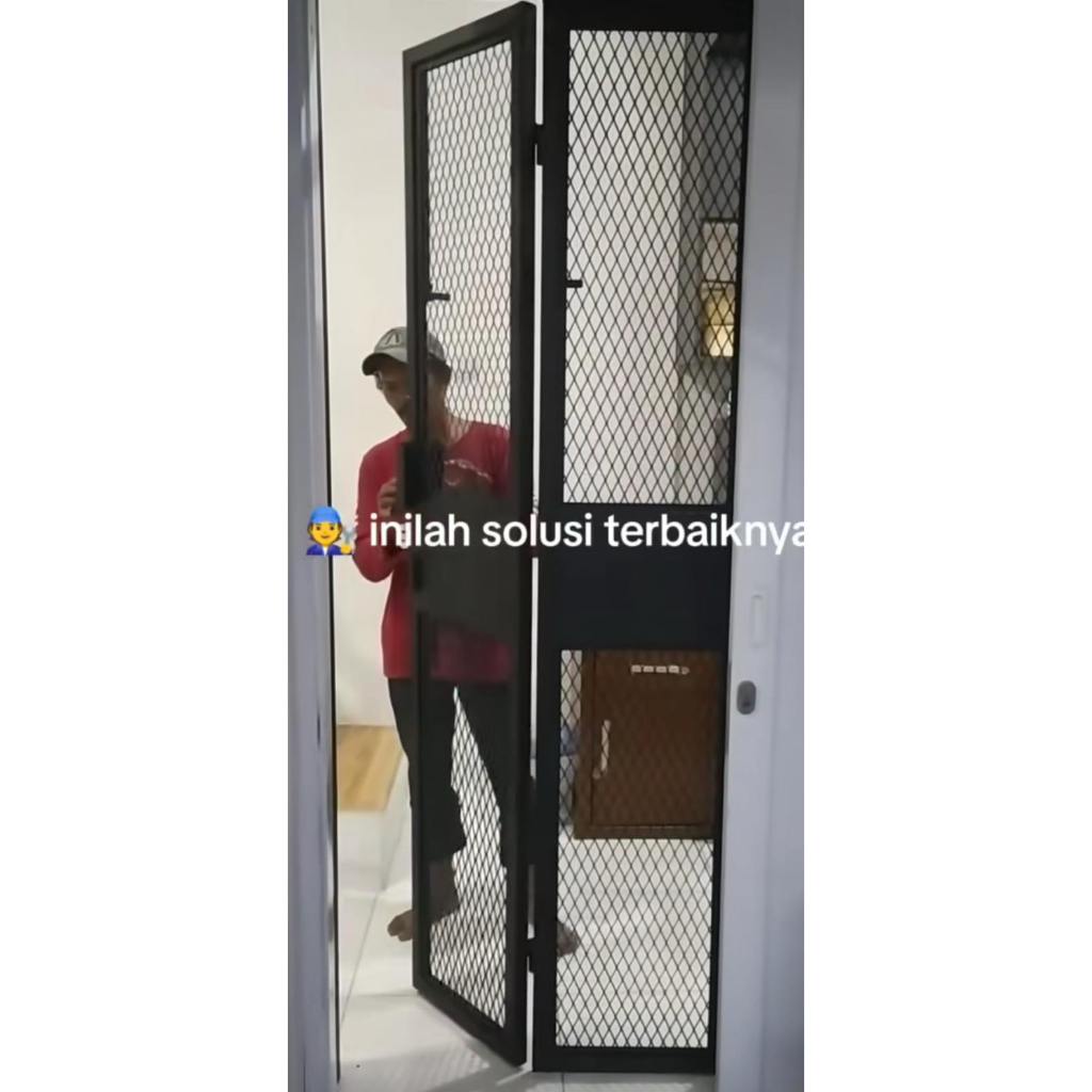 pintu lipat besi kawat nyamuk