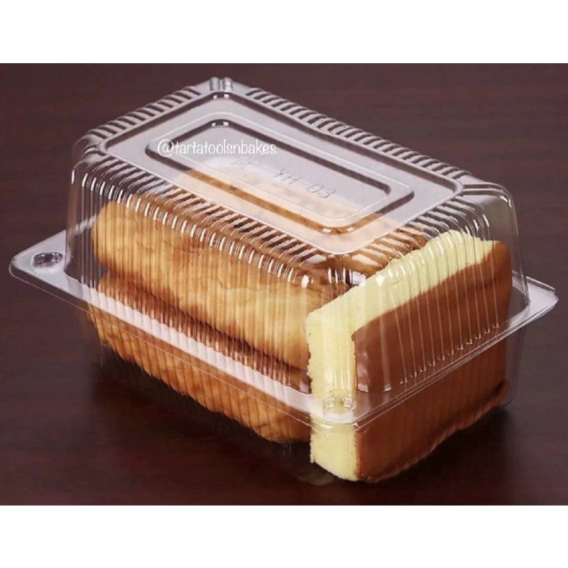 (10PCS) Mika Persegi 16x9.5xT9.5cm | Mika Polos Kue Serbaguna | Packaging Cake Transparan Segi Bolu 