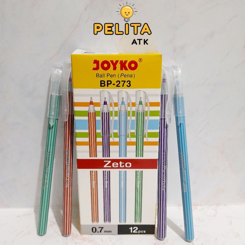 [Pelita ATK] BISA COD Pulpen Joyko BP-273 Zeto 1 Pcs, Pulpen hitam, Pulpen Joyko, Ballpoint Joyko, a