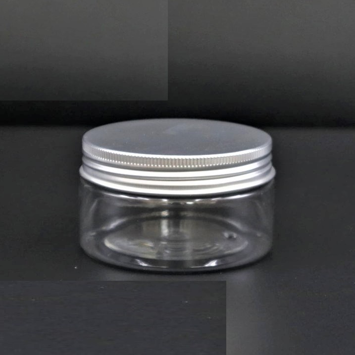 Toples Plastik 100ml Tutup Aluminium / Pot PET 100gram Tutup Silver / Pot Pomade / PET Jar 100Gram /