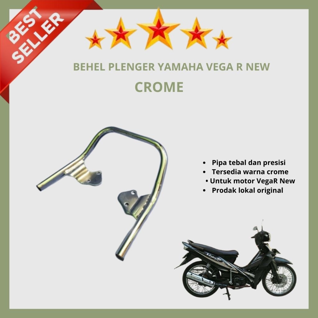 BEHEL BEGEL PLENGER VEGA R NEW MODEL ORI LOOK CROME TEBAL&KUAT