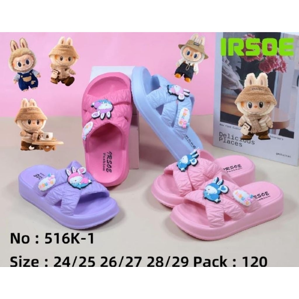 Sandal anak perempuan IROSE 516-K Karet elastis dan empuk