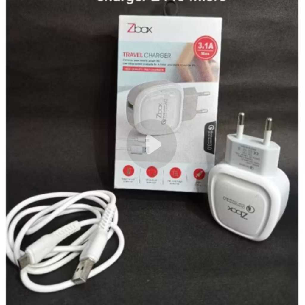 CHARGER Zbox Z440 1usb + kabel type-C Qualcomm 3.1A suport fast charging