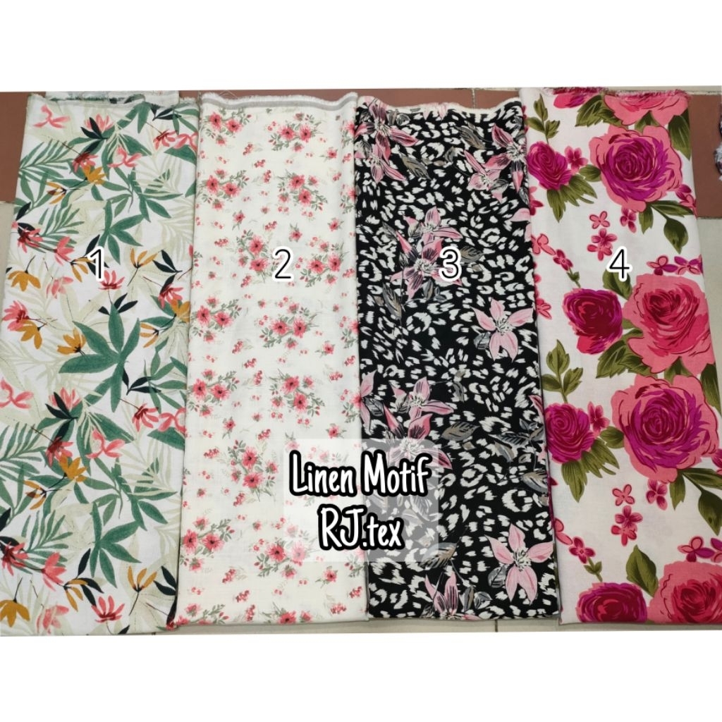 Best seller Bahan Linen Motif  Kain Linen  Bahan Linen Motif Bunga Pure linen Kain Linen Bahan Kemej