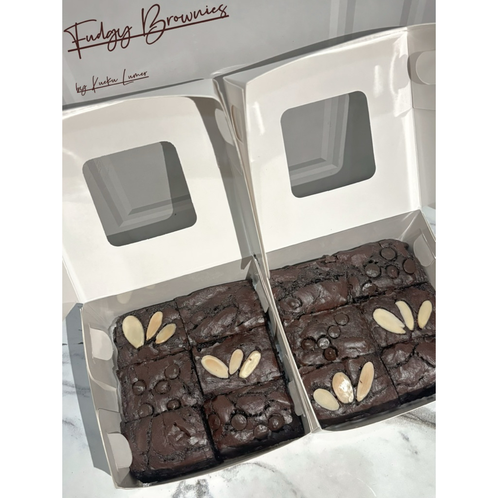 Kueku Lumer | Fudgy Brownies | Fudgy Brownies isi 6 | Brownies Lumer | Brownies Topping | Brownies B