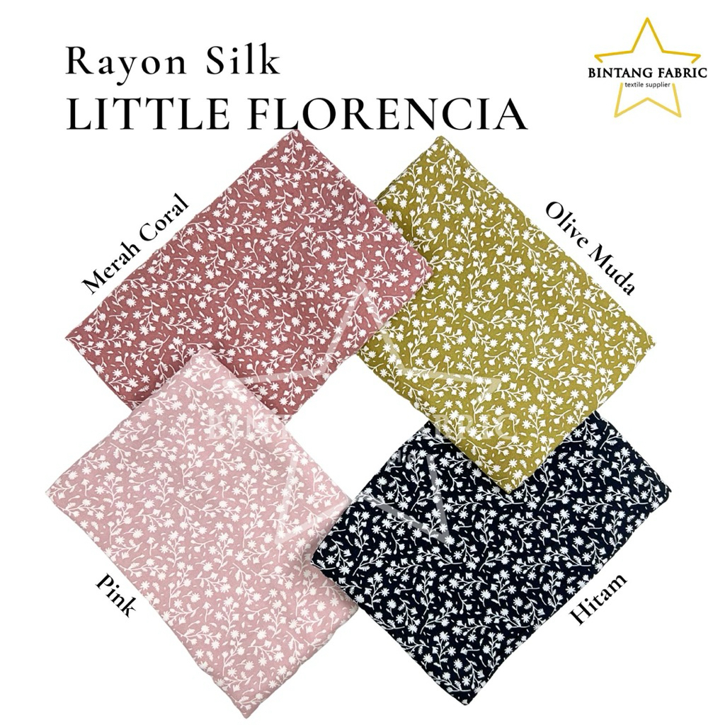Bahan Kain Rayon Silk Florencia 0,5 meter