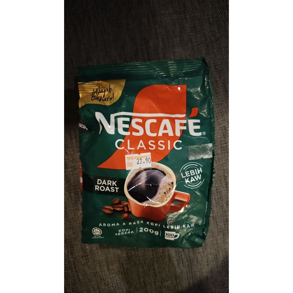 NESCAFE CLASSIC DARK ROAST 200G