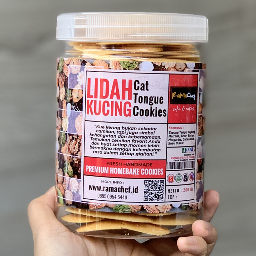 Kue Kering LIDAH KUCING Premium Butter WIJSMAN Homebake by RAMACHEF