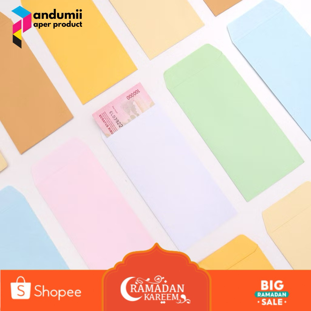 Amplop Lebaran Panjang Polos / Angpau Warna Amplop Uang / Amplop Lebaran / Amplop Imlek / Angpau Leb