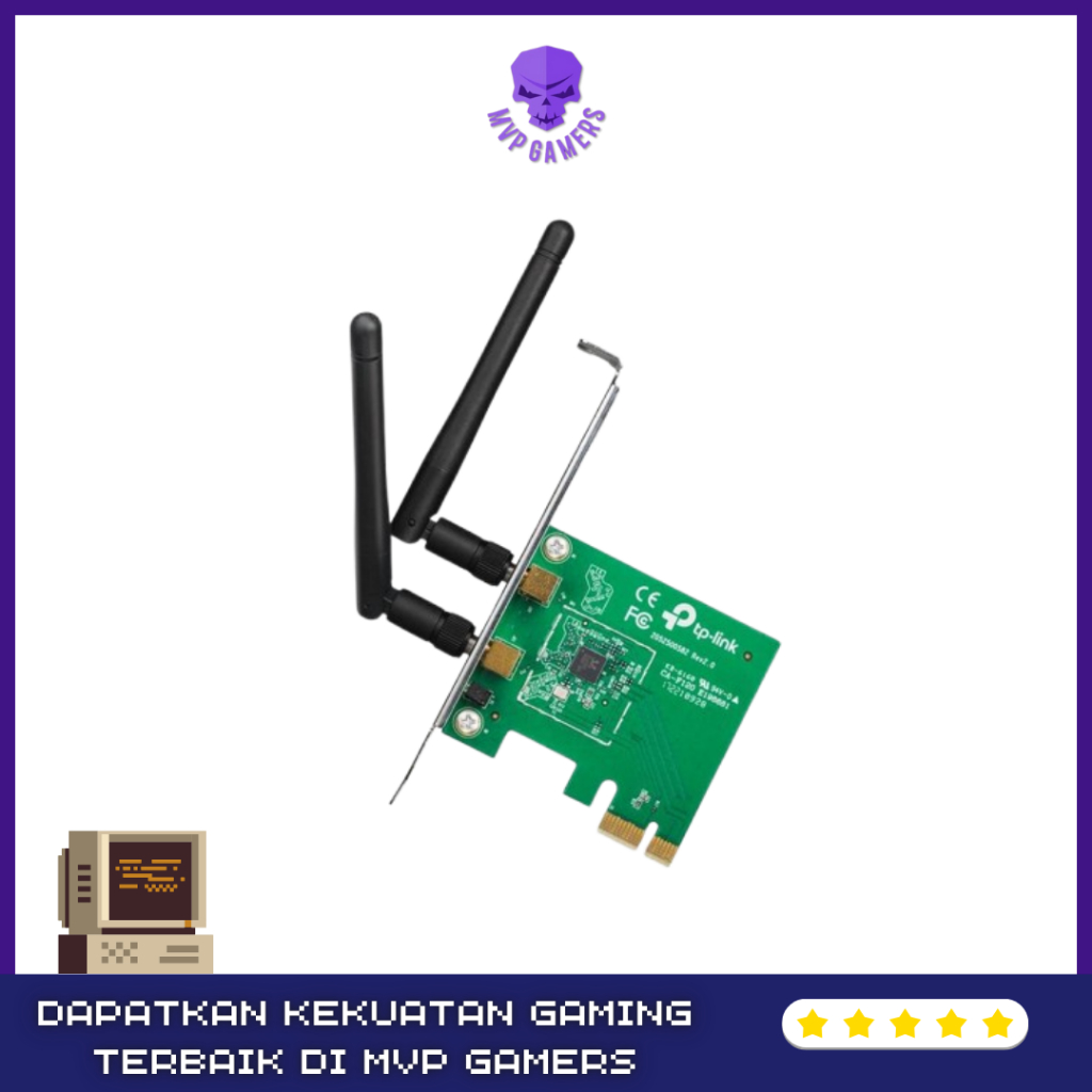 TP-LINK TL-WN881ND 300Mbps Wireless N PCI Express Adapter I WiFi Card PC Desktop Dual Antena I Inter