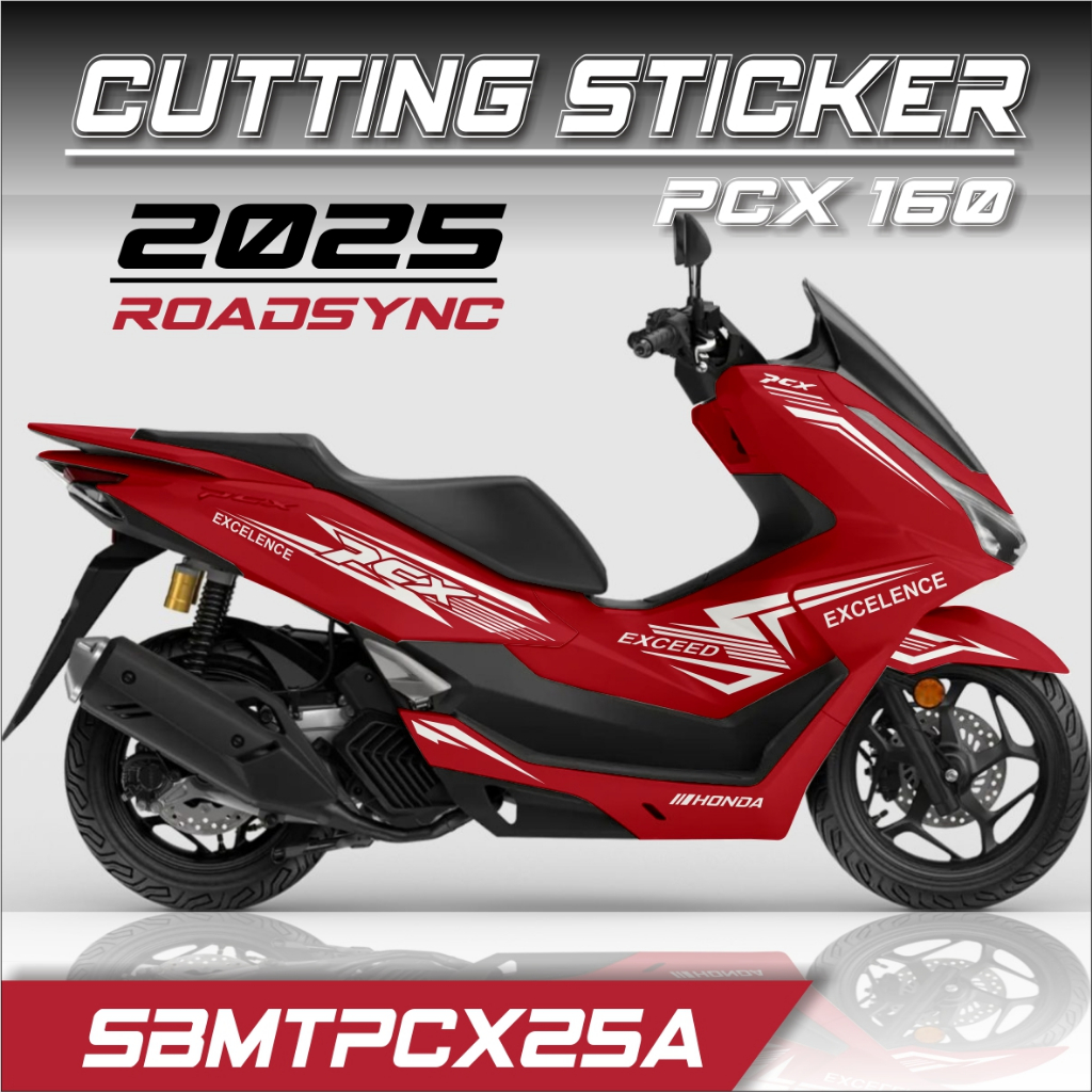 Stiker PCX 160 2025 Roadsync ABS CBS terbaru cutting sticker decal striping lis SBMTPCX25A