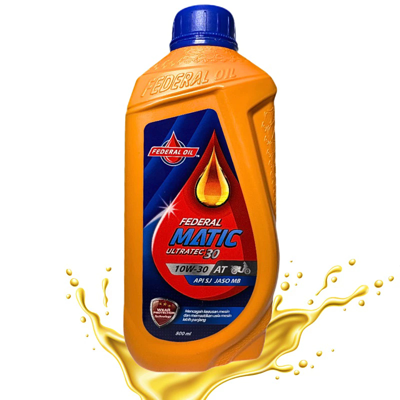 Oli Mesin Motor Matic Federal Orange 0,8L Oli Mesin Federal Matic