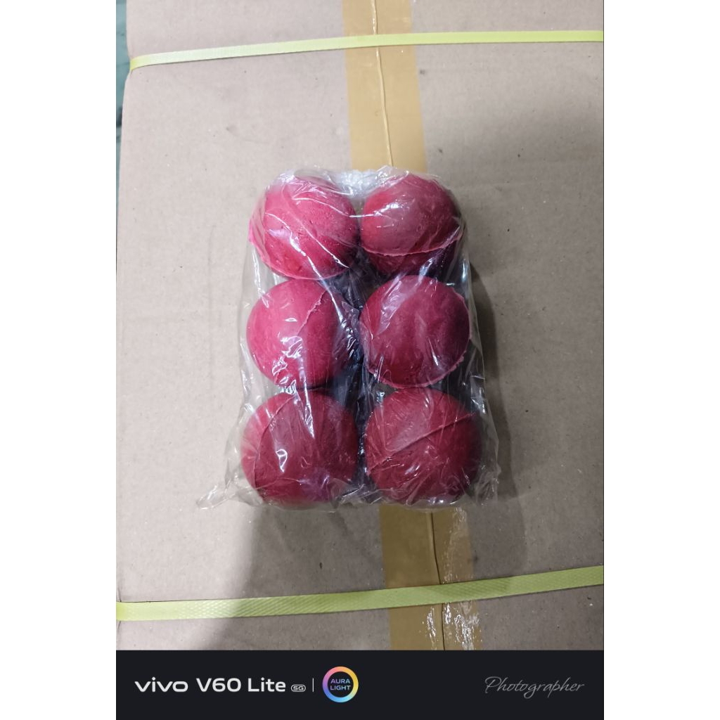 Bola Kasti Jadul Merah Atau Bola Gebok Premium Per Bungkus Isi 6 Buah