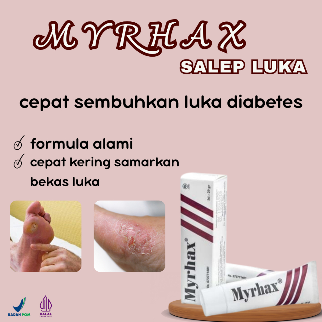 Salep Luka Diabetes Myrhax 20gr – Obat Luka Basah, Bernanah, Borok & Bisul