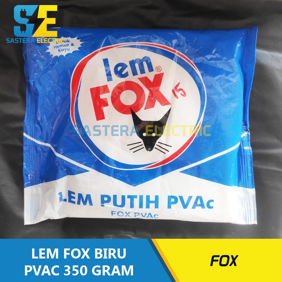 Lem Fox Biru 350 gr PVAC / Lem Fox Plastik Biru 350 gram / Lem Kayu / Lem Fox Putih 350 gram