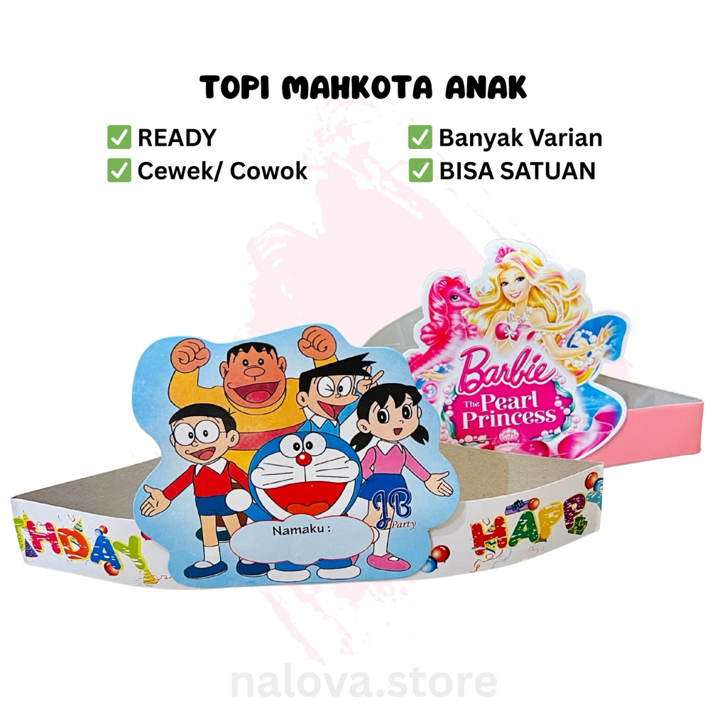 Topi Mahkota Ulang Tahun Anak / Topi Ulang Tahun Anak