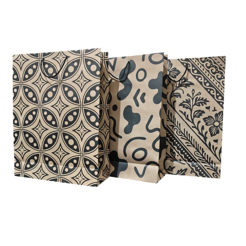 (lusinan) Paper Bag Motif / Tas Kertas Batik Ukuran XL