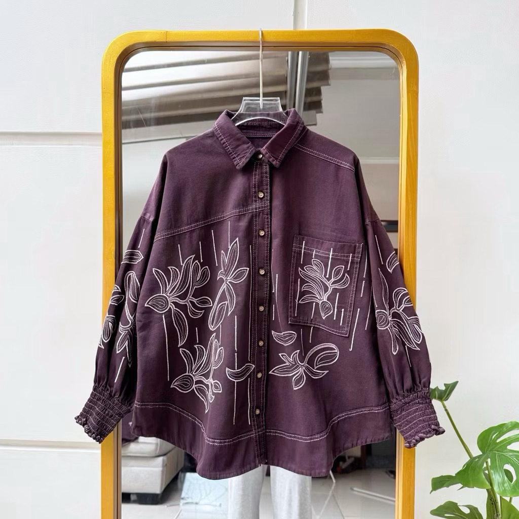 Pamela Jeans Oversized Bordir Premium