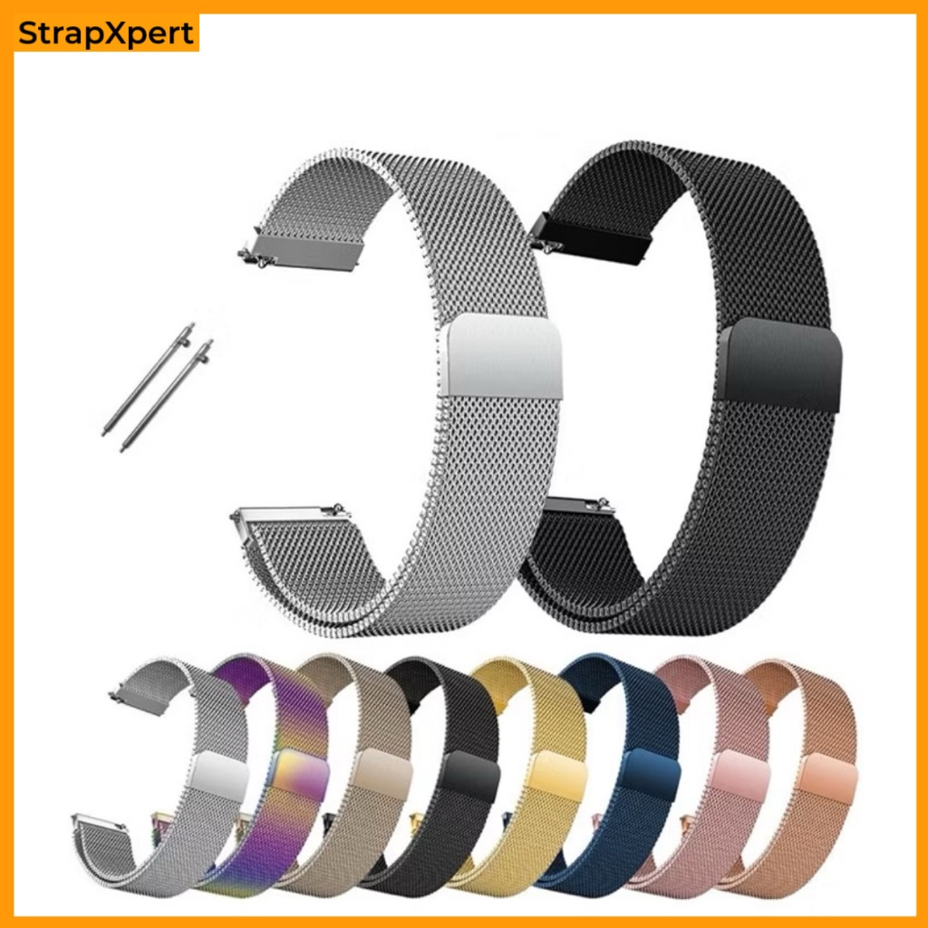[Tali Jam] 20mm 22mm Magnetic Stainless Steel Strap for Samsung Galaxy Watch Fe 7 6 5 4/Classic Acti