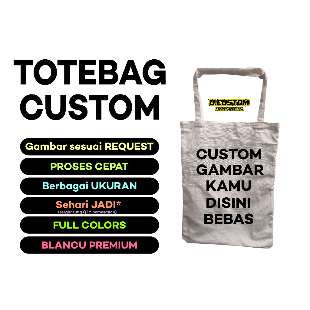 TOTEBAG CUSTOM - BLANCU PREMIUM