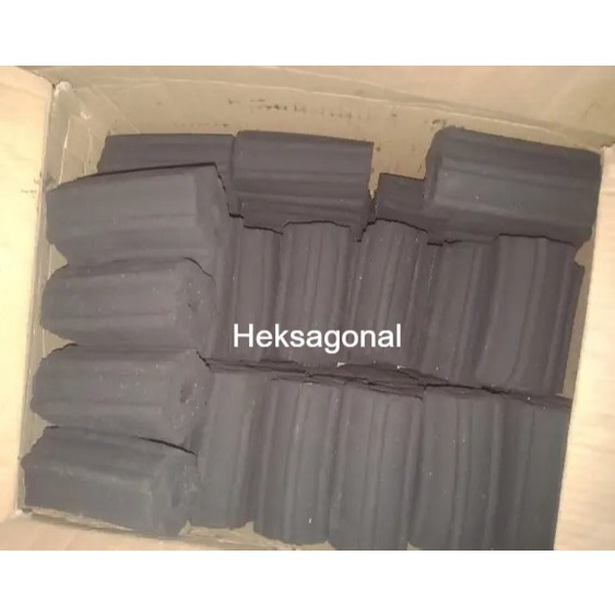 Arang Briket Kayu Halaban HEXAGONAL Premium BBQ Charcoal Export BPN