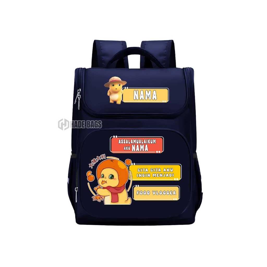 HADE BAGS TAS RANSEL ANAK SEKOLAH GAMBAR CITA CITA FOOD VLOGER GRATIS NAMA ANAK