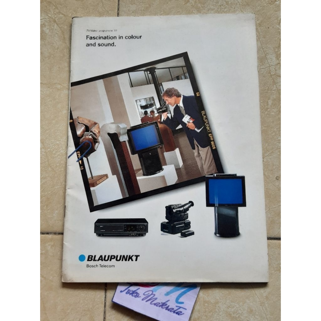 buku katalog produk televisi video player handycam BLAUPUNKT Tv/video program '93 Fascination in col