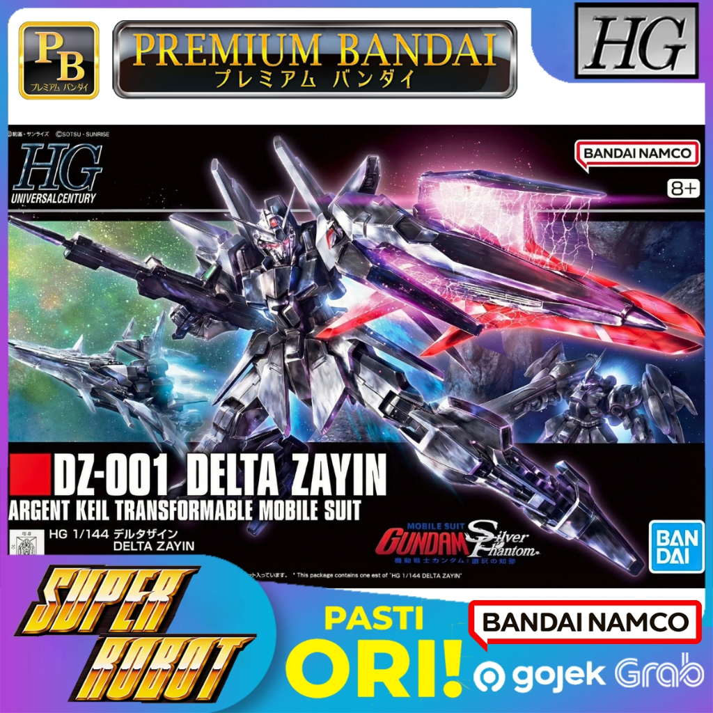 BANDAI HG DZ-001 Delta Zayin Gundam - Silver Phantom HGUC P-BANDAI Limited