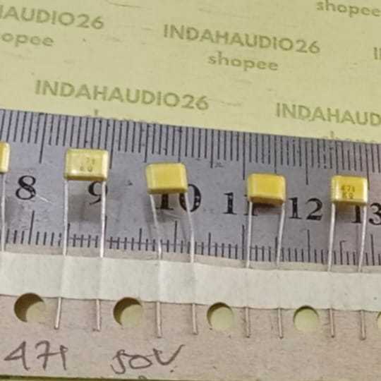 NISSEI 471 50v 5mm MYLAR 470pf 50v 470p 470 pf milar kapasitor kertas NISSEI 471 50v 5mm MYLAR 470pf