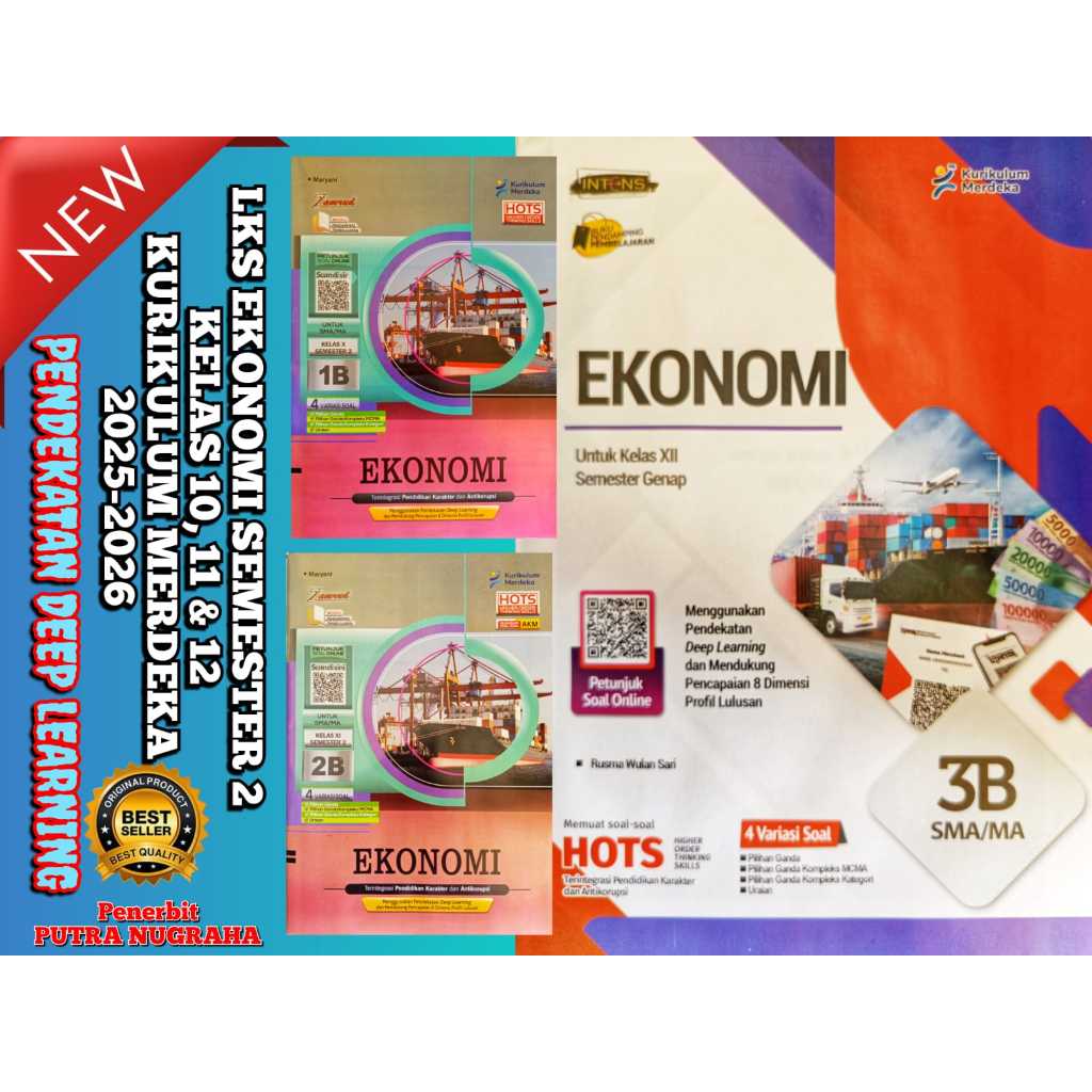 BUKU LKS EKONOMI SMA/MA/SMK KELAS 10, 11 & 12 SEMESTER 2 KURIKULUM MERDEKA 2025-2026